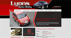 Desktop Screenshot of lyonsautobodyky.com